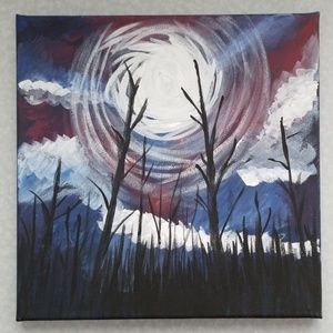 "Eerie Night" 10"x10" painting